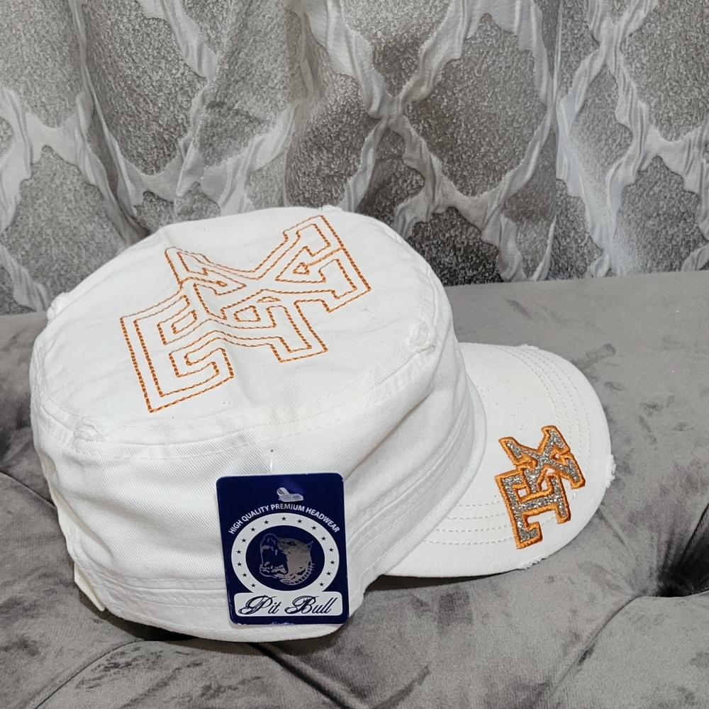 Women's Distressed "TX" Cadet Hat | Texas Bling Cap | Adjustable Bling Hat - Picture 6 of 10